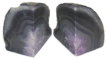 Purple Agate Bookends