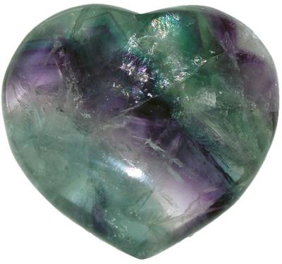 Large Carved Fluorite Heart
