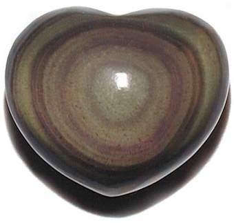 Rainbow Obsidian Heart 