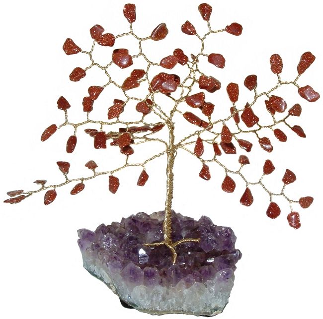 Red Goldstone Gem Tree