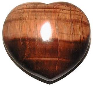 Red Tiger Eye Heart 