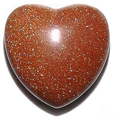 Large Red Goldstone Heart