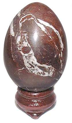 Red Zebra Agate Egg