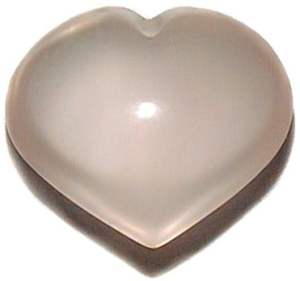 Clear Rose Quartz Heart