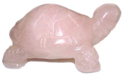 Rose Quartz Turtle Carving