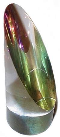 Iridescent Obelisk Paperweight