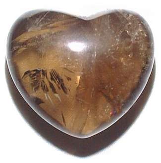 Smoky Quartz Carved Heart 
