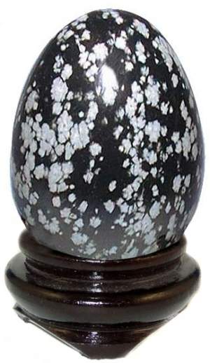 Snowflake Obsidian Egg