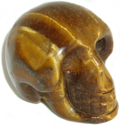 Carved Tiger Eye Skull 