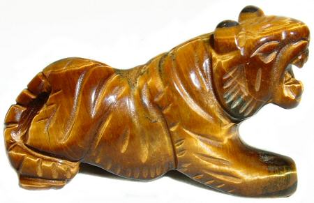 Tiger Eye Tiger Carving