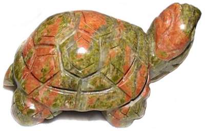 Unakite Turtle Carving 
