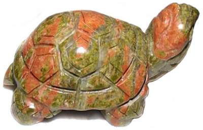 Unakite Turtle Carving 